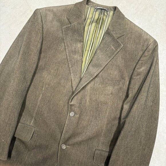 Jack Victor Velvet Corduroy Blazer Brown Sport Coat Made in Canada 40S - Picture 3 of 11